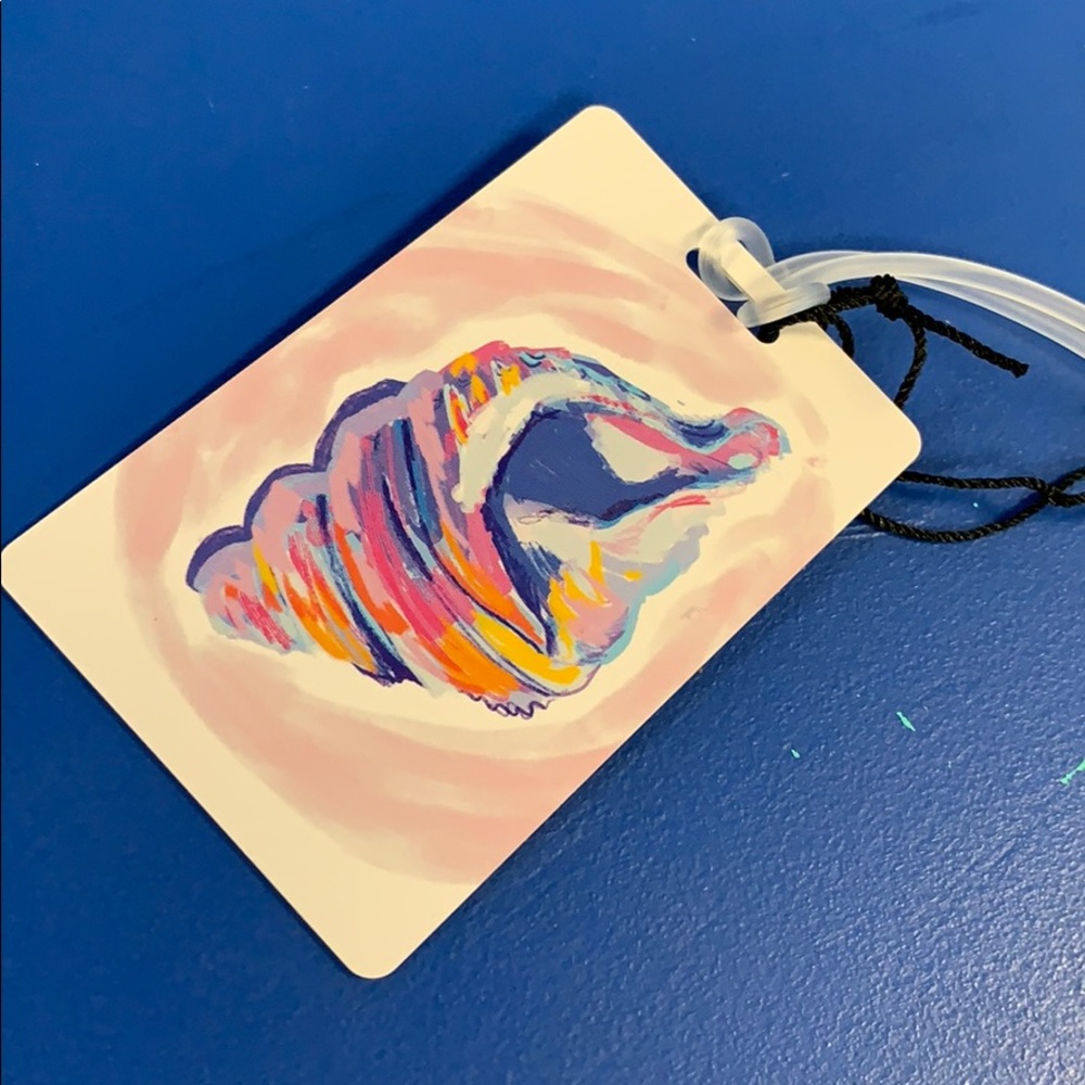 Conch Seashell Coastal Luggage Tag